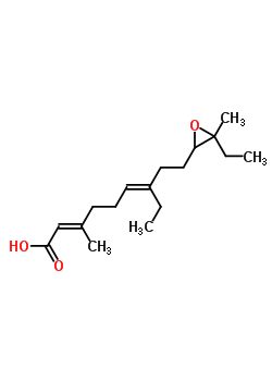 50518-15-5  (2E,6E)-7-ethyl-9-(3-ethyl-3-methyloxiran-2-yl)-3-methylnona-2,6-dienoic acid