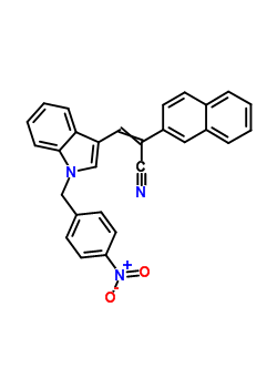 5509-02-4  2-naphthalen-2-yl-3-[1-(4-nitrobenzyl)-1H-indol-3-yl]prop-2-enenitrile