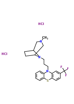 5798-15-2  10-[3-(3-methyl-3,8-diazabicyclo[3.2.1]oct-8-yl)propyl]-2-(trifluoromethyl)-10H-phenothiazine dihydrochloride