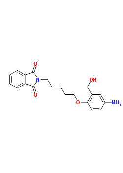 5896-92-4  2-{5-[4-amino-2-(hydroxymethyl)phenoxy]pentyl}-1H-isoindole-1,3(2H)-dione