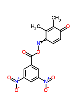 6938-30-3  2,3-dimethylcyclohexa-2,5-diene-1,4-dione O-[(3,5-dinitrophenyl)carbonyl]oxime