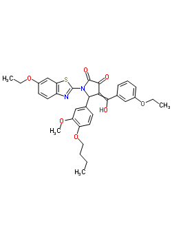 7017-99-4  5-(4-butoxy-3-methoxyphenyl)-1-(6-ethoxy-1,3-benzothiazol-2-yl)-4-[(3-ethoxyphenyl)(hydroxy)methylidene]pyrrolidine-2,3-dione