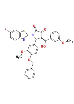 7018-12-4  5-[4-(benzyloxy)-3-methoxyphenyl]-1-(6-fluoro-1,3-benzothiazol-2-yl)-4-[hydroxy(3-methoxyphenyl)methylidene]pyrrolidine-2,3-dione