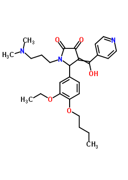 7061-25-8  5-(4-butoxy-3-ethoxyphenyl)-1-[3-(dimethylamino)propyl]-4-[hydroxy(pyridin-4-yl)methylidene]pyrrolidine-2,3-dione