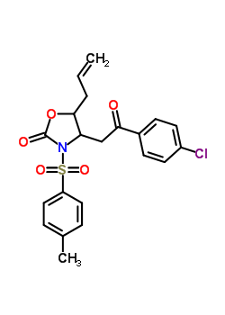 7229-54-1  4-[2-(4-chlorophenyl)-2-oxoethyl]-3-[(4-methylphenyl)sulfonyl]-5-prop-2-en-1-yl-1,3-oxazolidin-2-one