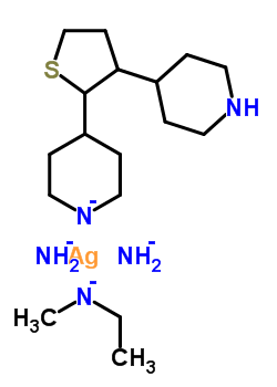 7231-49-4  azanide; ethyl-methyl-azanide; 4-[3-(4-piperidyl)tetrahydrothiophen-2-yl]piperidin-1-ide; silver