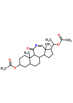 7239-39-6  1-[10-(acetyloxy)-3a,12a-dimethyl-1-oxo-1,3a,4,5,6,6a,6b,7,8,8a,9,10,11,12,12a,12b-hexadecahydrocyclopenta[c]naphtho[2,1-e]azepin-4-yl]ethyl acetate