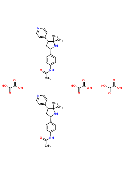 74650-33-2  N-{4-[(2S,4R)-5,5-dimethyl-4-pyridin-4-ylpyrrolidin-2-yl]phenyl}acetamide ethanedioate (2:3)