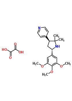 74650-41-2  4-[(3S,5S)-2,2-dimethyl-5-(3,4,5-trimethoxyphenyl)pyrrolidin-3-yl]pyridine ethanedioate