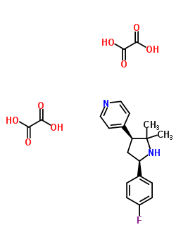 74650-46-7  4-[(3S,5R)-5-(4-fluorophenyl)-2,2-dimethylpyrrolidin-3-yl]pyridine diethanedioate