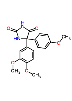 74697-42-0  5-(3,4-dimethoxyphenyl)-5-(4-methoxyphenyl)imidazolidine-2,4-dione