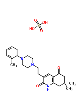 75574-47-9  7,7-dimethyl-3-{2-[4-(2-methylphenyl)piperazin-1-yl]ethyl}-7,8-dihydroquinoline-2,5(1H,6H)-dione sulfate