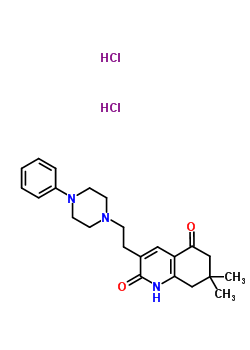 75579-82-7  7,7-dimethyl-3-[2-(4-phenylpiperazin-1-yl)ethyl]-7,8-dihydroquinoline-2,5(1H,6H)-dione dihydrochloride