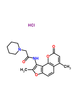 75616-57-8  N-(4,8-dimethyl-2-oxo-2H-furo[2,3-h]chromen-9-yl)-2-piperidin-1-ylacetamide hydrochloride