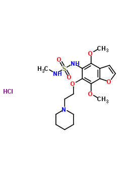 75883-71-5  N-[4,7-dimethoxy-6-(2-piperidin-1-ylethoxy)-1-benzofuran-5-yl]-N'-methylsulfamide hydrochloride