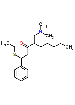 77921-35-8  4-[(dimethylamino)methyl]-1-(ethylsulfanyl)-1-phenylnonan-3-one