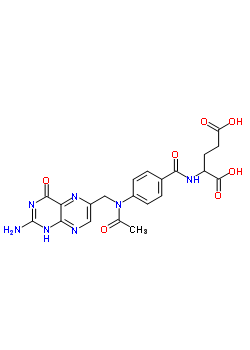 78168-17-9  N-(4-{acetyl[(2-amino-4-oxo-1,4-dihydropteridin-6-yl)methyl]amino}benzoyl)glutamic acid