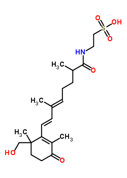 81957-68-8  2-({(5E,7E)-8-[6-(hydroxymethyl)-2,6-dimethyl-3-oxocyclohex-1-en-1-yl]-2,6-dimethylocta-5,7-dienoyl}amino)ethanesulfonic acid