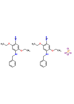 85750-36-3  2,5-diethoxy-4-[(phenylmethyl)amino]benzenediazonium tetrachlorozincate (2:1)