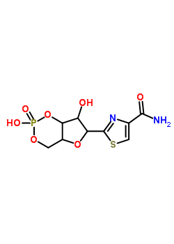 87842-99-7  2-(2,7-dihydroxy-2-oxidotetrahydro-4H-furo[3,2-d][1,3,2]dioxaphosphinin-6-yl)-1,3-thiazole-4-carboxamide