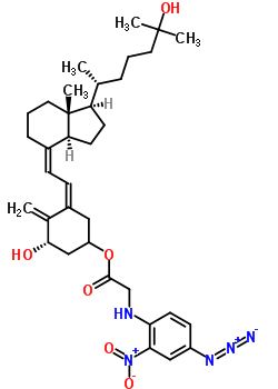 98728-28-0  (1S,5Z,7Z)-1,25-dihydroxy-9,10-secocholesta-5,7,10-trien-3-yl N-(4-azido-2-nitrophenyl)glycinate