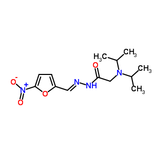 1037-77-0  2-(dipropan-2-ylamino)-N'-[(E)-(5-nitrofuran-2-yl)methylidene]acetohydrazide (non-preferred name)