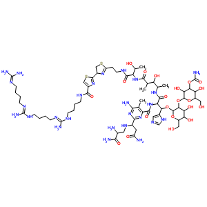 11031-15-5;82250-35-9  2-({2-[2-{[(6-amino-2-{3-amino-1-[(2,3-diamino-3-oxopropyl)amino]-3-oxopropyl}-5-methylpyrimidin-4-yl)carbonyl]amino}-3-({2-hydroxy-4-[(2-hydroxy-1-{[2-(4-{[(6E,13E)-6,13,20,20-tetraamino-5,7,12,14,19-pentaazaicosa-6,13,19-trien-1-yl]carbamoyl}-4',5'-dihy