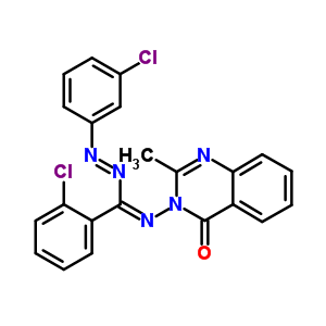 110605-06-6  3-({(Z)-(2-chlorophenyl)[(E)-(3-chlorophenyl)diazenyl]methylidene}amino)-2-methylquinazolin-4(3H)-one