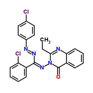 110605-11-3  3-({(Z)-(2-chlorophenyl)[(E)-(4-chlorophenyl)diazenyl]methylidene}amino)-2-ethylquinazolin-4(3H)-one