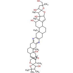 116199-49-6  3,3'',13',13b',22b'-pentahydroxy-5-(hydroxymethyl)-4',4'',5,5'',5'',11a',13a',14',22a'-nonamethyl-4,4',4'',4a',5,5',5'',6b',7',8',8a',9',11',11a',11b',12',13',13a',13b',14',16a',17b',18',19',19a',20',22',22a',22b',23'-triacontahydro-3H,3''H,24'H-dispiro[f