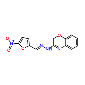 118083-02-6  3-{(2E)-2-[(5-nitrofuran-2-yl)methylidene]hydrazinyl}-2H-1,4-benzoxazine