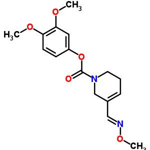 121750-70-7;145071-51-8  3,4-dimethoxyphenyl 5-[(E)-(methoxyimino)methyl]-3,6-dihydropyridine-1(2H)-carboxylate