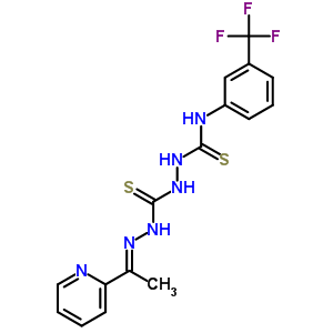 127142-05-6  2-({(2E)-2-[1-(pyridin-2-yl)ethylidene]hydrazinyl}carbothioyl)-N-[3-(trifluoromethyl)phenyl]hydrazinecarbothioamide