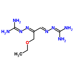 129742-43-4  N''-{(1E,2Z)-1-[(diaminomethylidene)hydrazinylidene]-3-ethoxypropan-2-ylidene}carbonohydrazonic diamide (non-preferred name)
