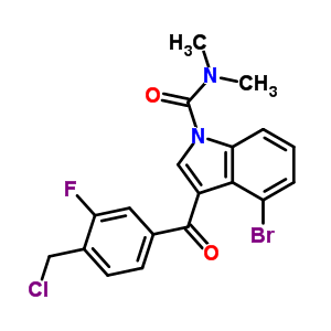 200418-19-5  4-bromo-3-{[4-(chloromethyl)-3-fluorophenyl]carbonyl}-N,N-dimethyl-1H-indole-1-carboxamide