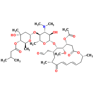 21238-30-2  (2S,3S,4R,6S)-6-{[(2R,3S,4R,5R,6S)-6-{[(4R,5S,6S,7R,9R,11E,13E,16R)-4-(acetyloxy)-5-methoxy-9,16-dimethyl-2,10-dioxo-7-(2-oxoethyl)oxacyclohexadeca-11,13-dien-6-yl]oxy}-4-(dimethylamino)-5-hydroxy-2-methyltetrahydro-2H-pyran-3-yl]oxy}-4-hydroxy-2,4-dimeth