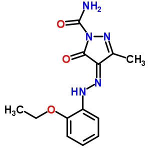 22948-48-7  (4Z)-4-[2-(2-ethoxyphenyl)hydrazinylidene]-3-methyl-5-oxo-4,5-dihydro-1H-pyrazole-1-carboxamide