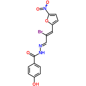 26474-91-9  N'-[(1E,2Z)-2-bromo-3-(5-nitrofuran-2-yl)prop-2-en-1-ylidene]-4-hydroxybenzohydrazide