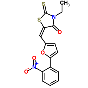 273731-25-2  (5E)-3-ethyl-5-{[5-(2-nitrophenyl)furan-2-yl]methylidene}-2-thioxo-1,3-thiazolidin-4-one