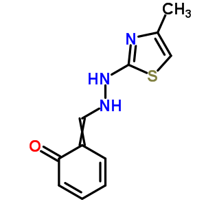 302804-77-9  6-{[2-(4-methyl-1,3-thiazol-2-yl)hydrazino]methylidene}cyclohexa-2,4-dien-1-one