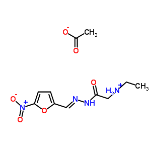 33207-37-3  N-ethyl-2-{(2E)-2-[(5-nitrofuran-2-yl)methyliden]hydrazinyl}-2-oxoethanaminiumacetat