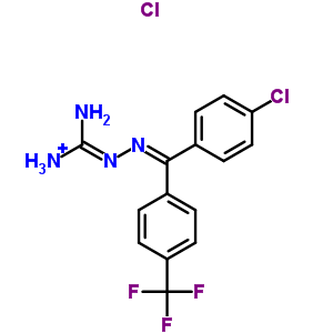 34367-34-5  (E)-amino[(2E)-{(4-chlorophenyl)[4-(trifluoromethyl)phenyl]methylidene}hydrazinylidene]methanaminium chloride