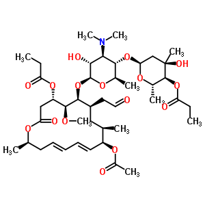35457-78-4  (4S,5S,6S,7R,9R,10R,11E,13E,16R)-10-(acetyloxy)-6-{[(2S,3R,4R,5S,6R)-4-(dimethylamino)-3-hydroxy-5-{[(2S,4R,5S,6S)-4-hydroxy-4,6-dimethyl-5-(propanoyloxy)tetrahydro-2H-pyran-2-yl]oxy}-6-methyltetrahydro-2H-pyran-2-yl]oxy}-5-methoxy-9,16-dimethyl-2-oxo-7-(