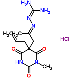 37175-90-9  N''-{(2E)-1-[1-methyl-2,4,6-trioxo-5-(prop-2-en-1-yl)hexahydropyrimidin-5-yl]propan-2-ylidene}carbonohydrazonic diamide hydrochloride (1:1)