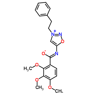 37737-59-0  2,3,4-trimethoxy-N-[3-(2-phenylethyl)-1,2,3-oxadiazol-3-ium-5-yl]benzenecarboximidate