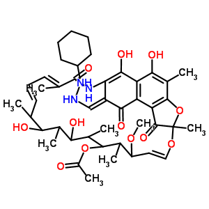 38136-10-6  (8E,12E,24E)-8-[(2-cyclohexylhydrazino)methylidene]-5,6,17,19-tetrahydroxy-23-methoxy-2,4,12,16,18,20,22-heptamethyl-1,9,11-trioxo-1,2,8,9-tetrahydro-2,7-(epoxypentadeca[1,11,13]trienoimino)naphtho[2,1-b]furan-21-yl acetate
