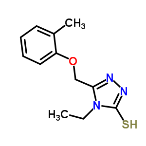 403990-81-8  4-ethyl-5-[(2-methylphenoxy)methyl]-2,4-dihydro-3H-1,2,4-triazole-3-thione