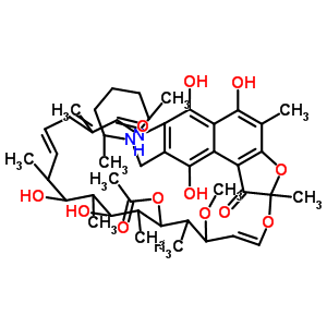 4075-48-3  (24E)-8-[(2,6-dimethylpiperidin-1-yl)methyl]-5,6,9,17,19-pentahydroxy-23-methoxy-2,4,12,16,18,20,22-heptamethyl-1,11-dioxo-1,2-dihydro-2,7-(epoxypentadeca[1,11,13]trienoimino)naphtho[2,1-b]furan-21-yl acetate