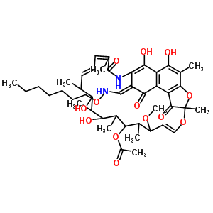 41776-57-2  (8E,14E,24E)-8-{[(heptyloxy)amino]methylidene}-5,6,17,19-tetrahydroxy-23-methoxy-2,4,12,16,18,20,22-heptamethyl-1,9,11-trioxo-1,2,8,9-tetrahydro-2,7-(epoxypentadeca[1,11,13]trienoimino)naphtho[2,1-b]furan-21-yl acetate