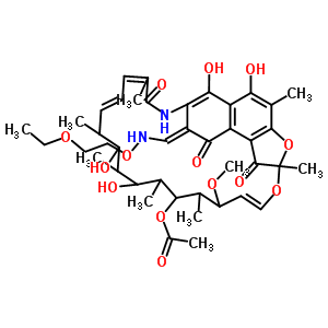 41887-56-3  (8E,14E,24E)-8-{[(2-ethoxyethoxy)amino]methylidene}-5,6,17,19-tetrahydroxy-23-methoxy-2,4,12,16,18,20,22-heptamethyl-1,9,11-trioxo-1,2,8,9-tetrahydro-2,7-(epoxypentadeca[1,11,13]trienoimino)naphtho[2,1-b]furan-21-yl acetate